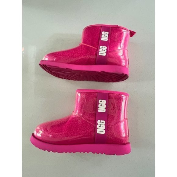 UGG kid's pink Classic short Clear Mini boots size 6/ EUR 38 - Picture 6 of 9